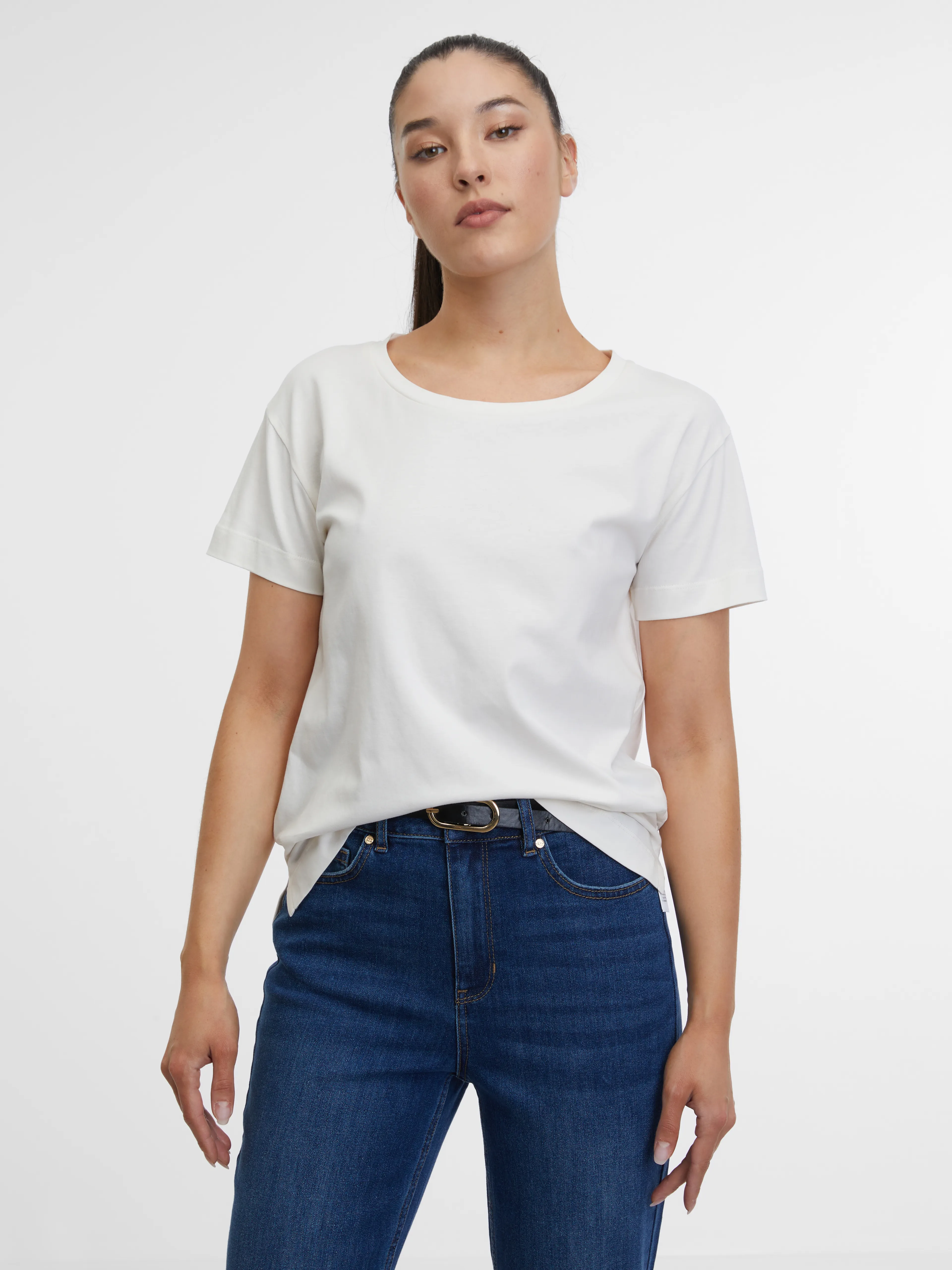 Cremefarbenes Damen-T-Shirt ORSAY