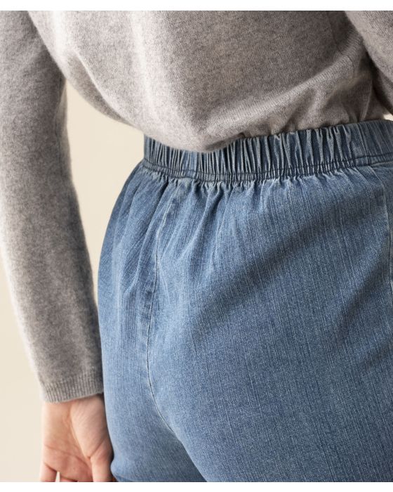 Jean effet ventre plat extensible, 2 statures