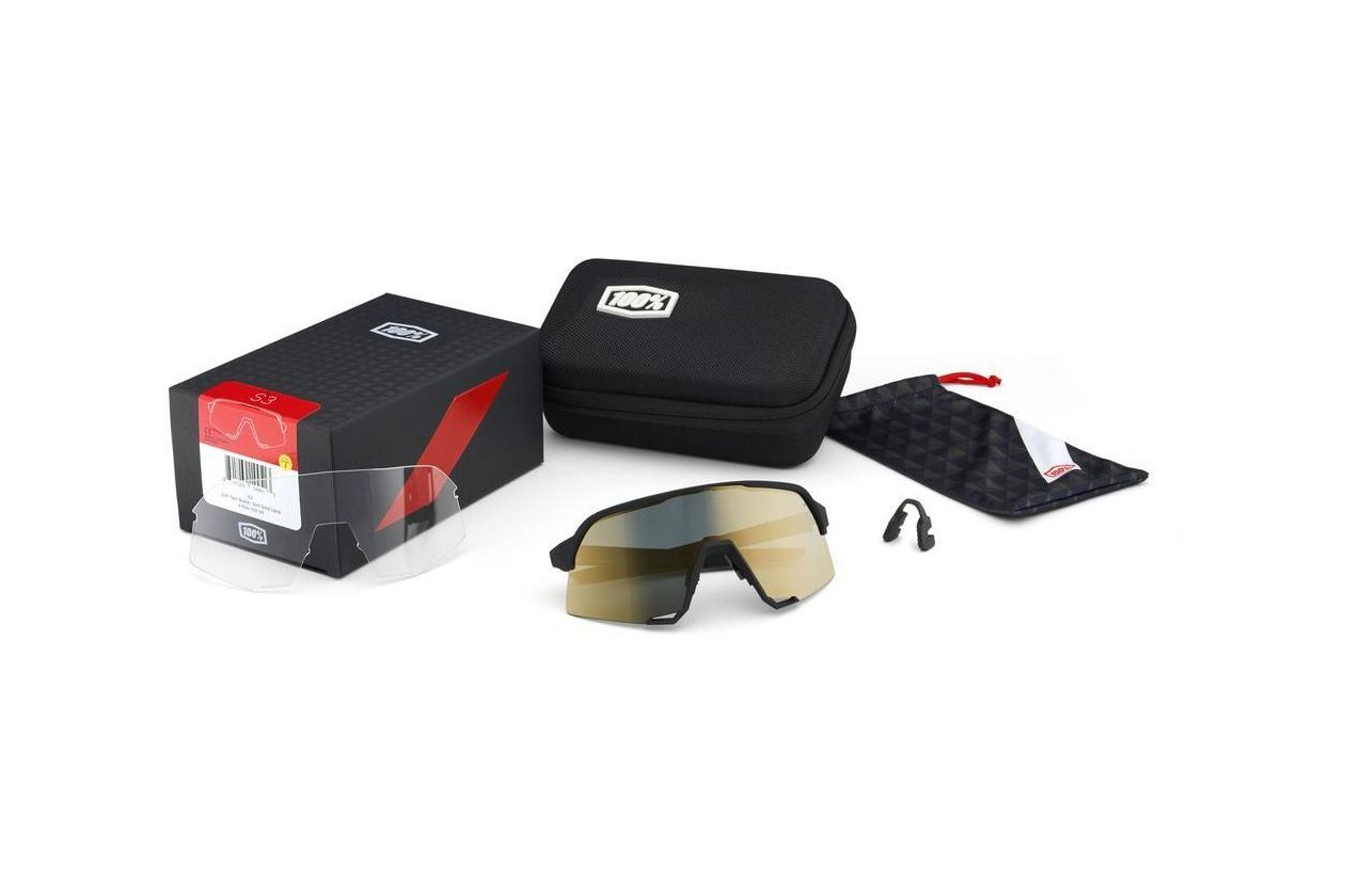 100 Percent S3 Gloss black / Photochromic Lens