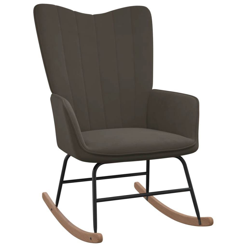 vidaXL Schaukelstuhl Schaukelstuhl Dunkelgrau Samt (1 St)