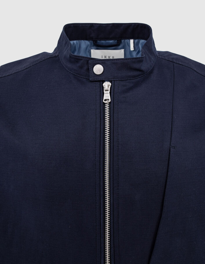Blouson marine à col pressionné Homme