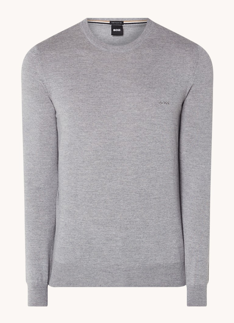 HUGO BOSS Botto fine-knit pullover made of virgin wool