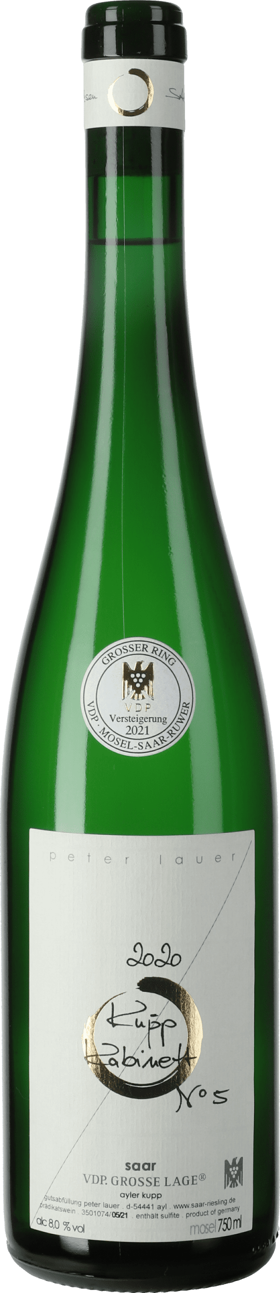 Peter Lauer: Riesling Ayler Kupp Faß 5 Kabinett (Versteigerungswein) Große Lage 2020
