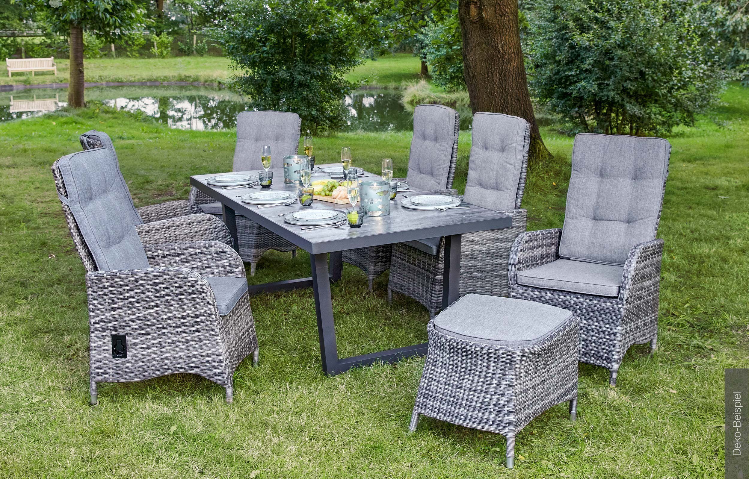 LC Garden Gartenlounge-Hocker LC Garden Bailado Dining Hocker Fußbank omega grau
