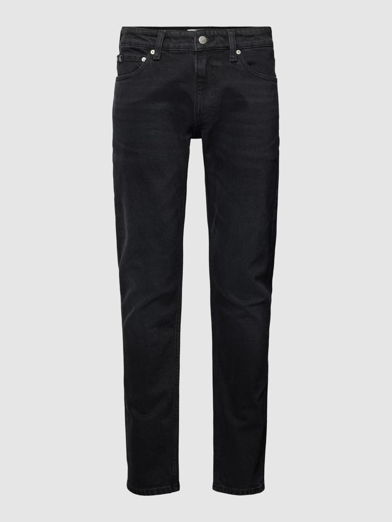 Slim Fit Jeans im 5-Pocket-Design in black