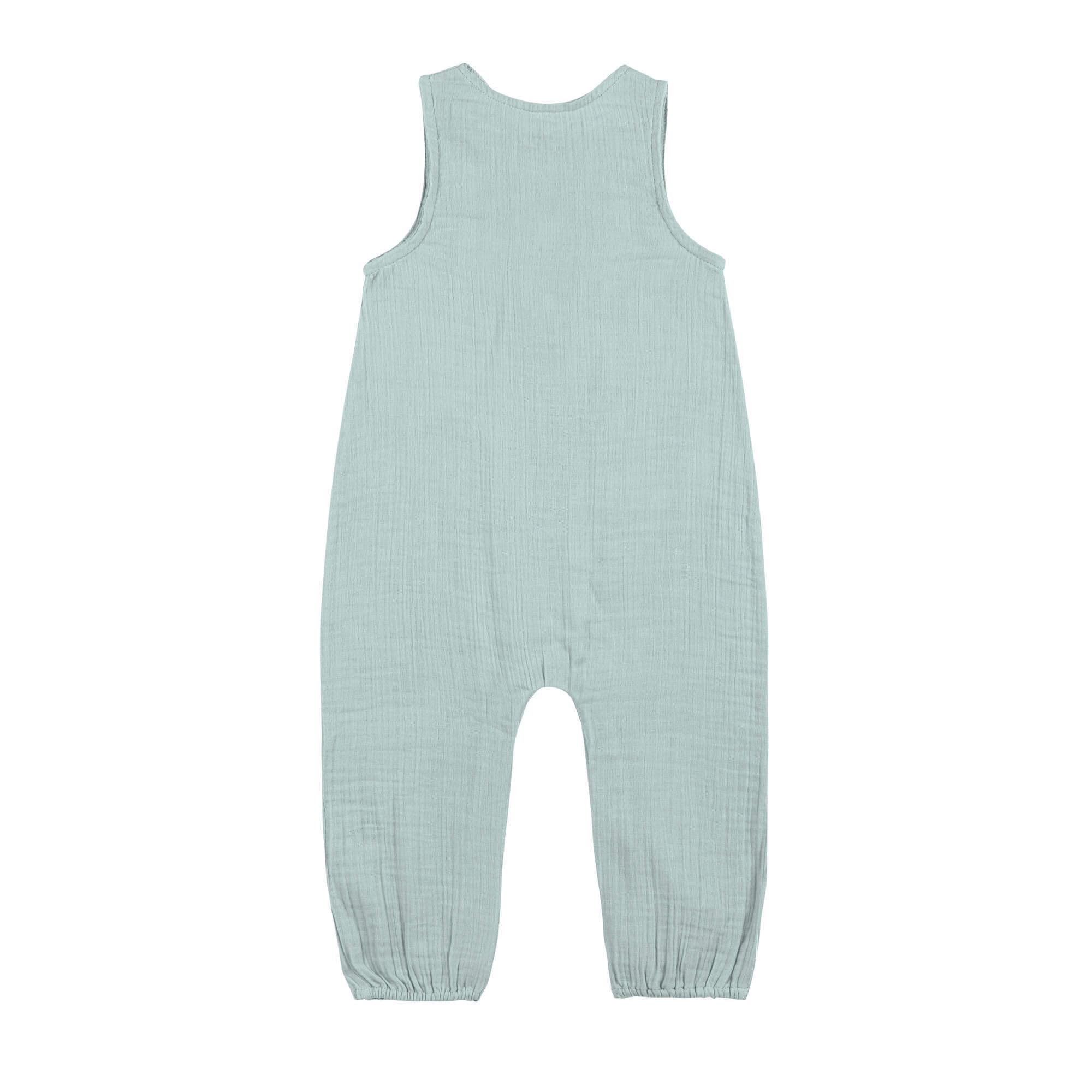 Musselin Jumpsuit - Bio Baumwolle, Silbergrau