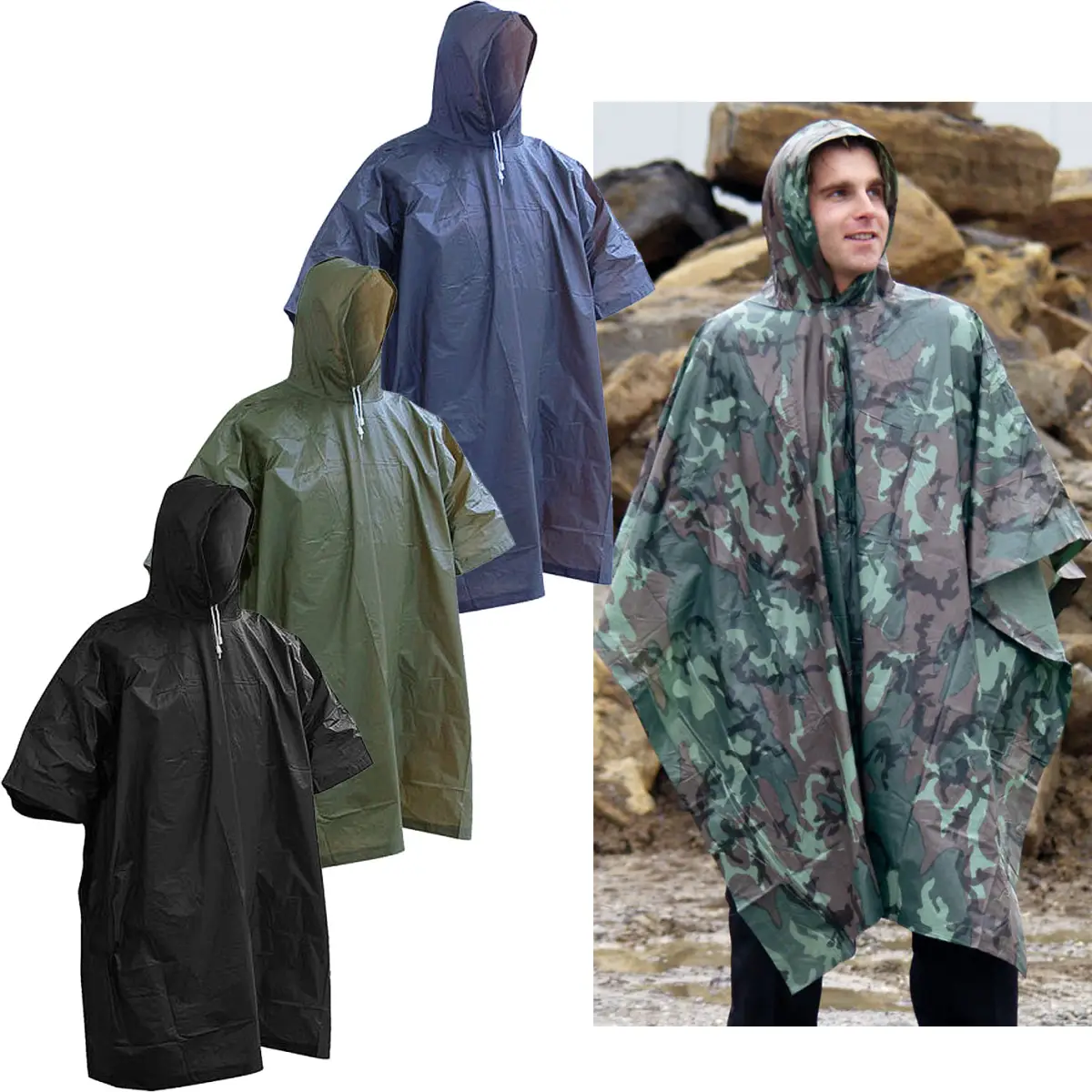 Regenponcho Vinyl versch. Farben