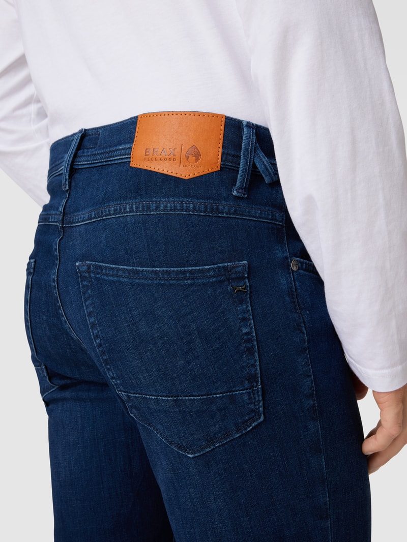 Slim Fit Jeans mit Kontrastnähten Modell 'Chris' in jeans
