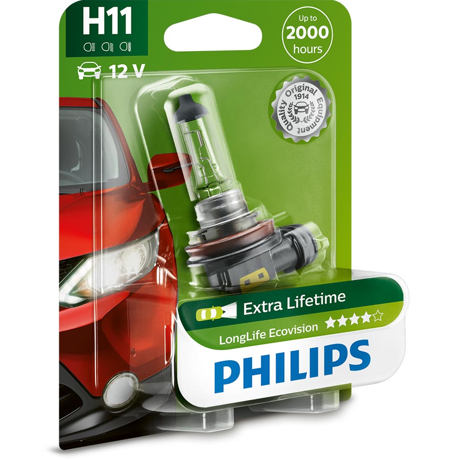 Philips LongLife EcoVision H11 Glühlampe, 1 Stück - ATU