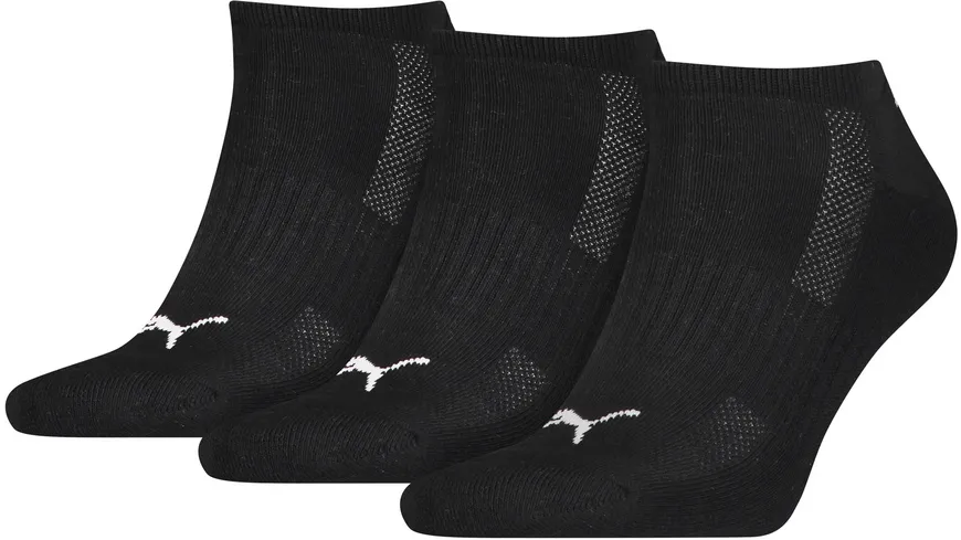PUMA Unisex Kurzsocken Cushioned Quarter 3er Pack black