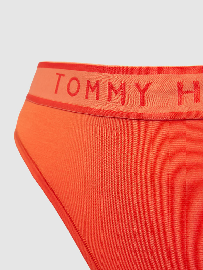 String mit elastischem Logo-Bund in orange