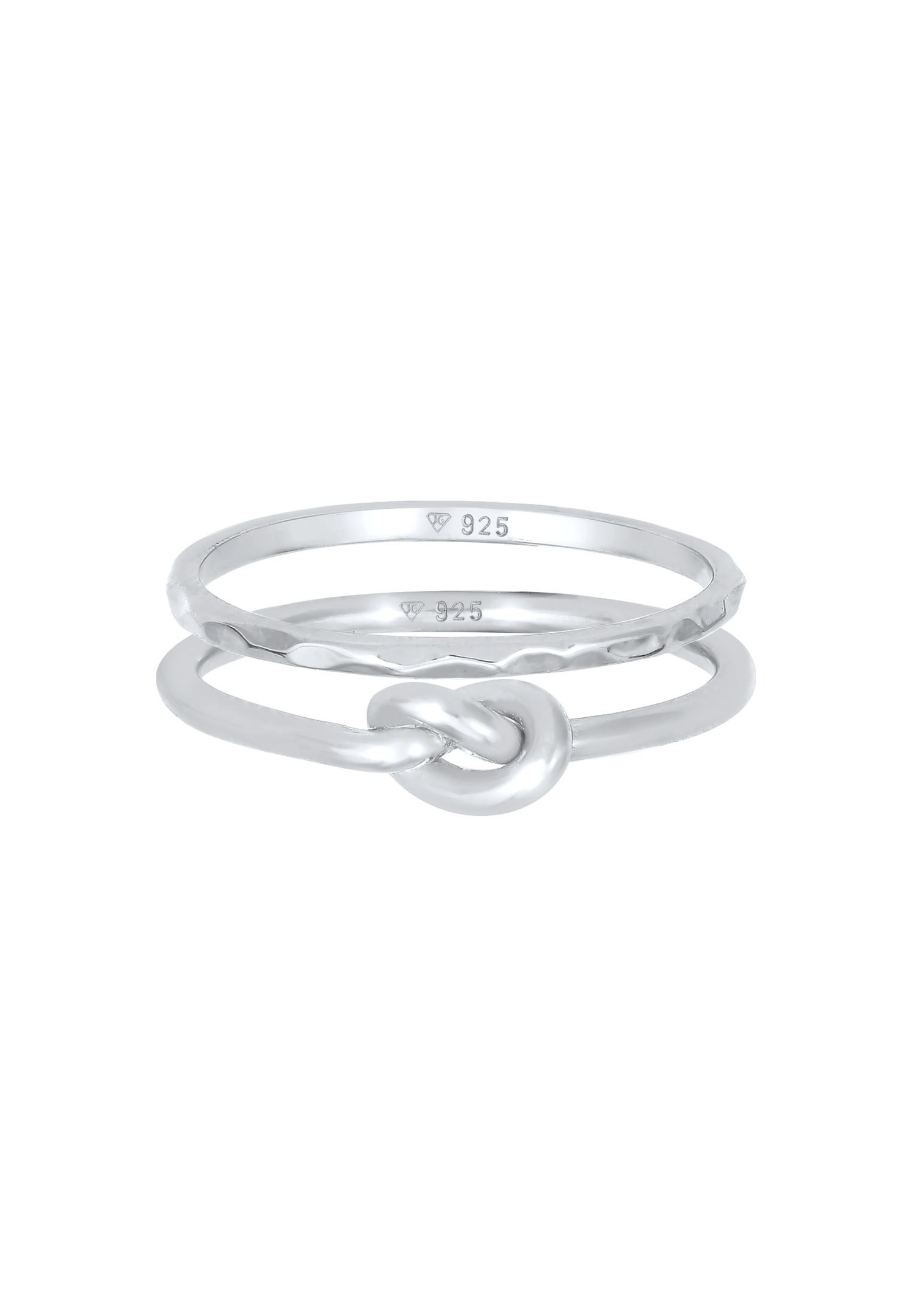 Ženska uhani Elli Duo Knot Trend Basic Minimal iz srebra 925