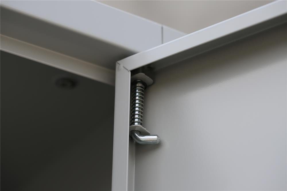 Steelboxx Mehrzweckschrank Lüllmann® Flügeltürenschrank, 4,5 OH, 1800 x 800 x 383 mm (1-St) Komplett montiert und verschweißt, keine Montage erforderlich