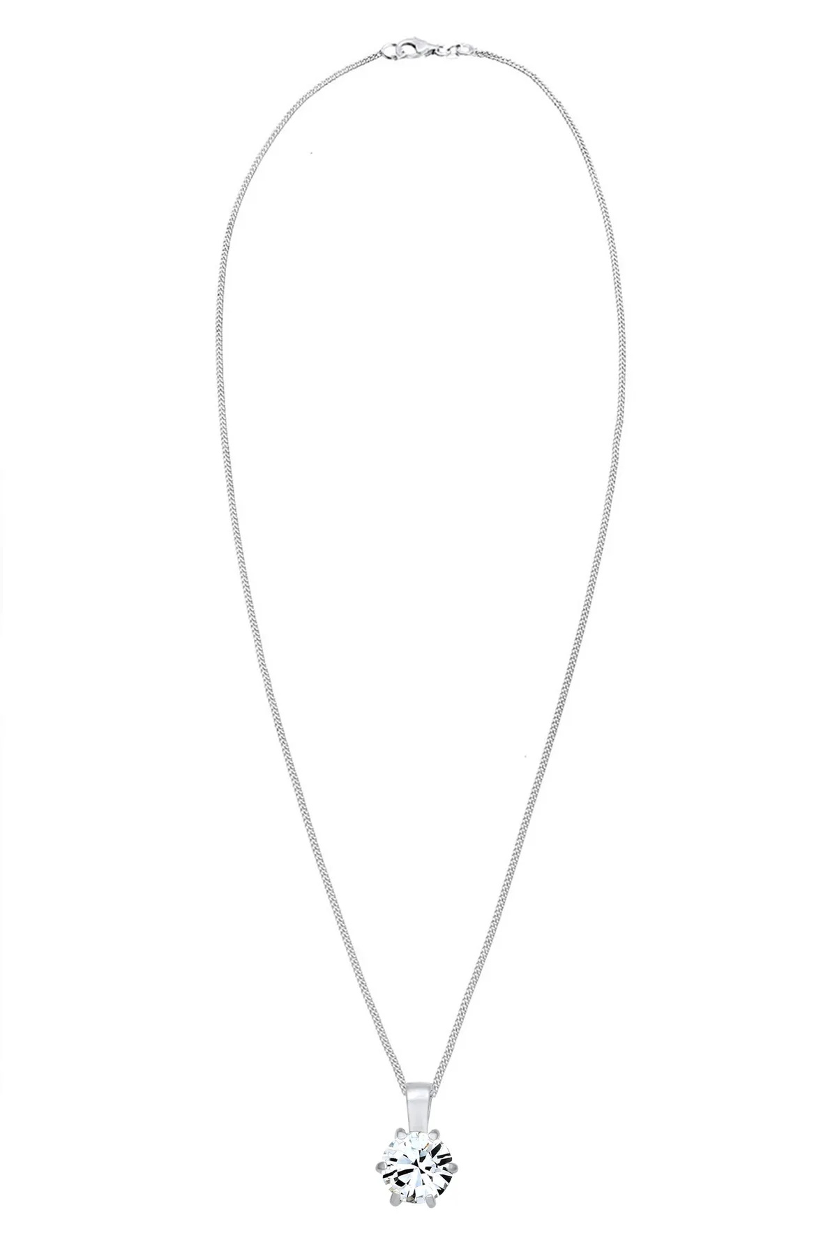 ELLI  Halskette Panzerkette Basic Kristalle 925 Silber
