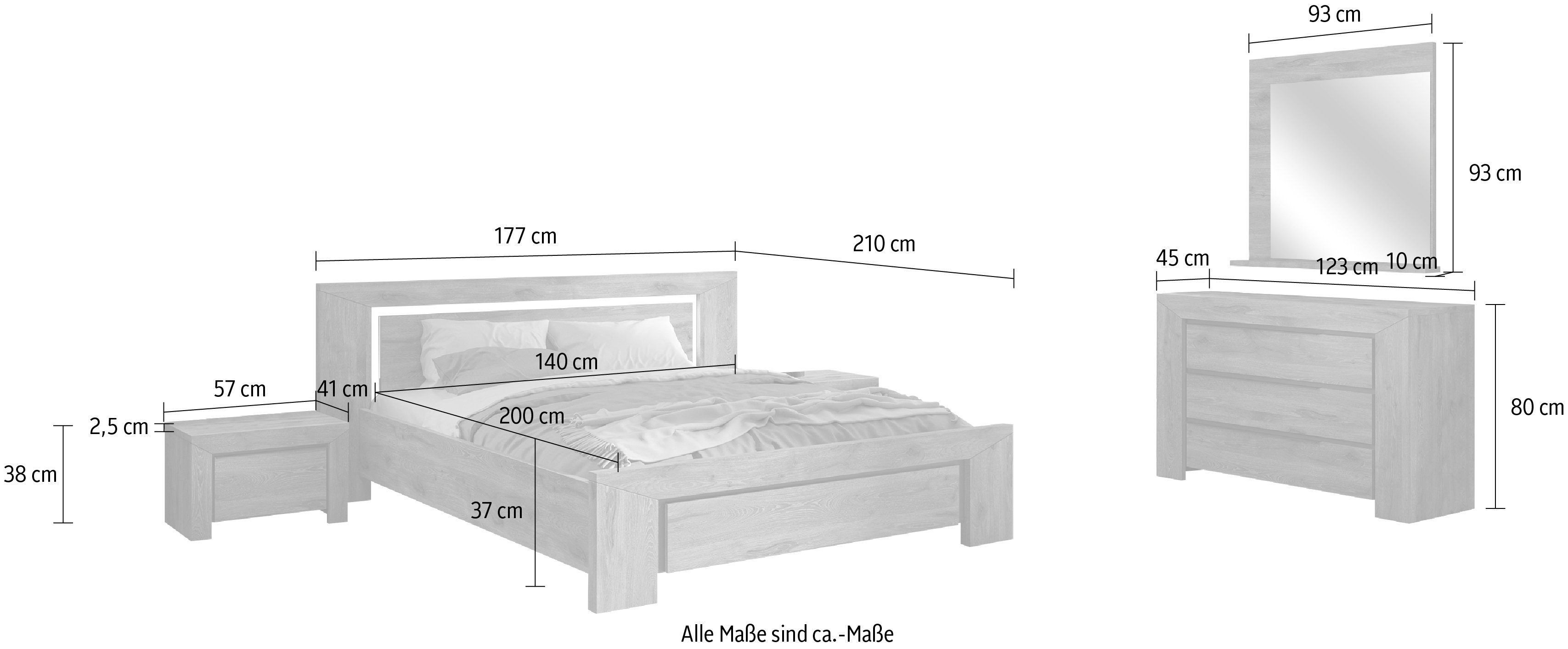 Gami Jugendzimmer-Set Brugge, (Set, 5-St), In 2 Farben erhältlich