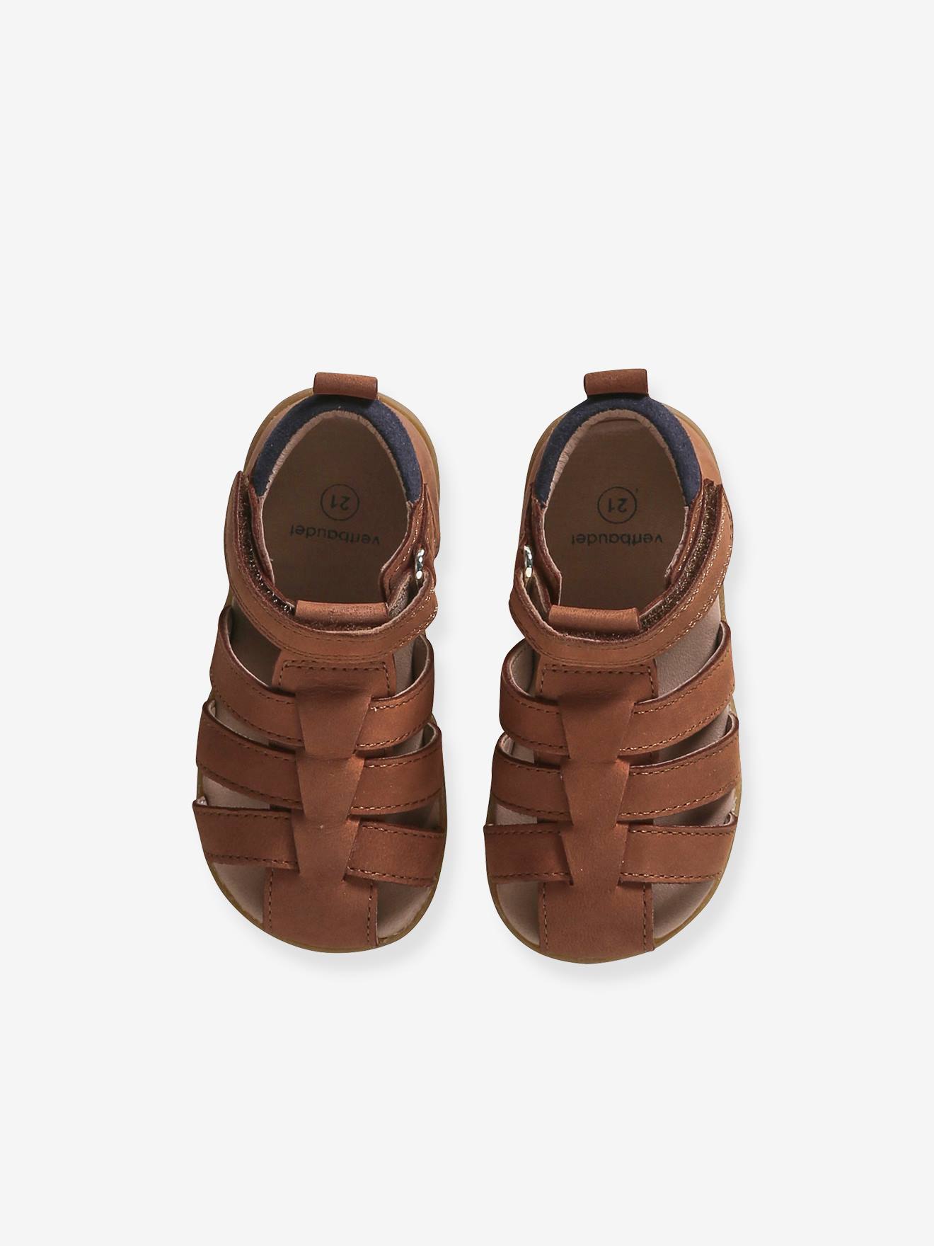 Vertbaudet Jungen Baby Lauflern-Sandalen - braun