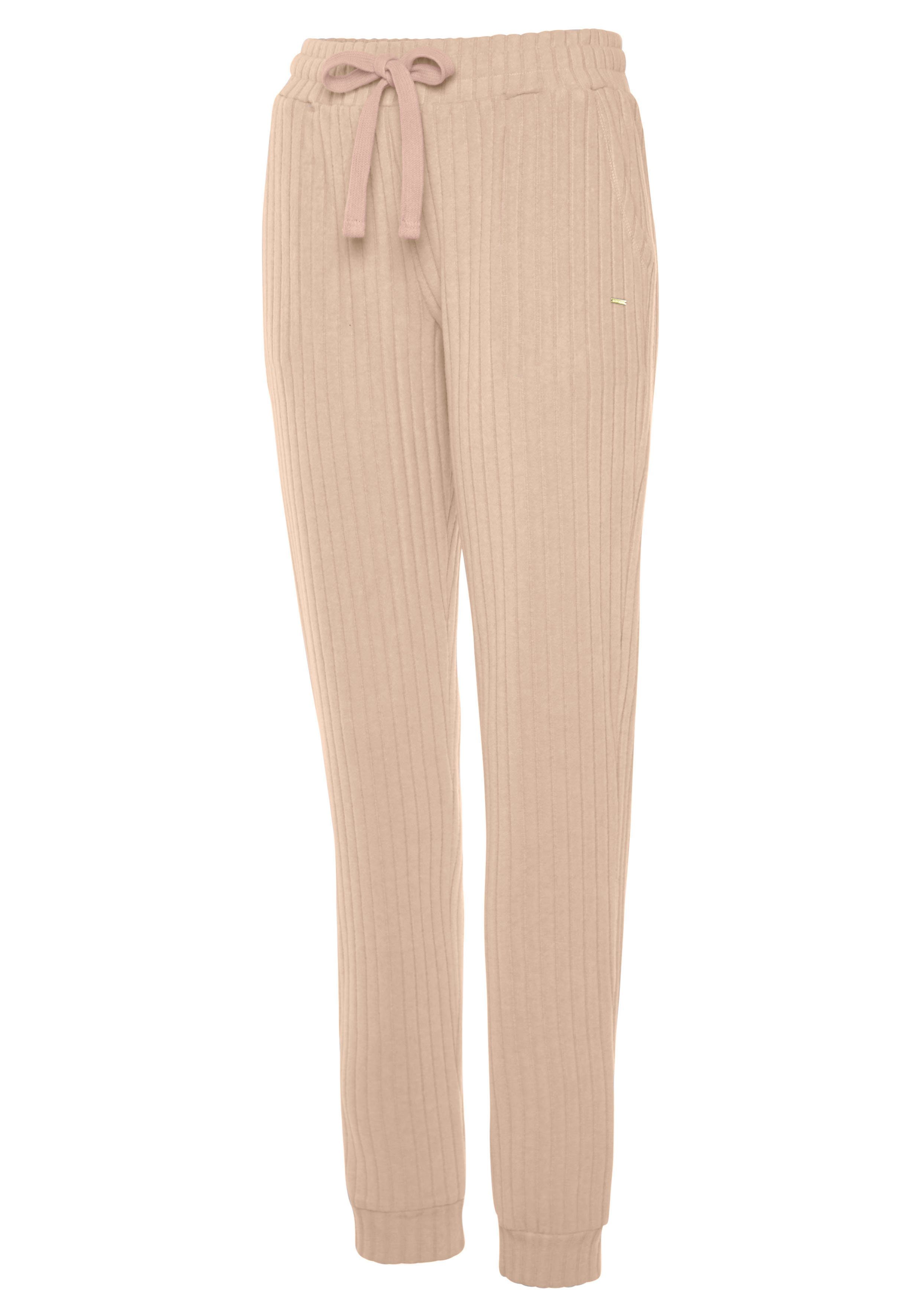 LASCANA Homewearhose -Loungehose in Ripp-Qualität und praktischen Taschen, Loungeanzug