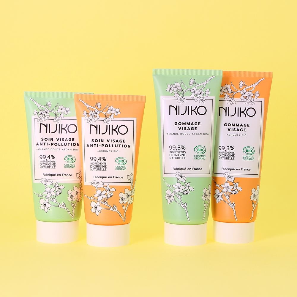 nijiko Gommage Visage Bio - Peau Normale à Sèche Exfoliant et gommage