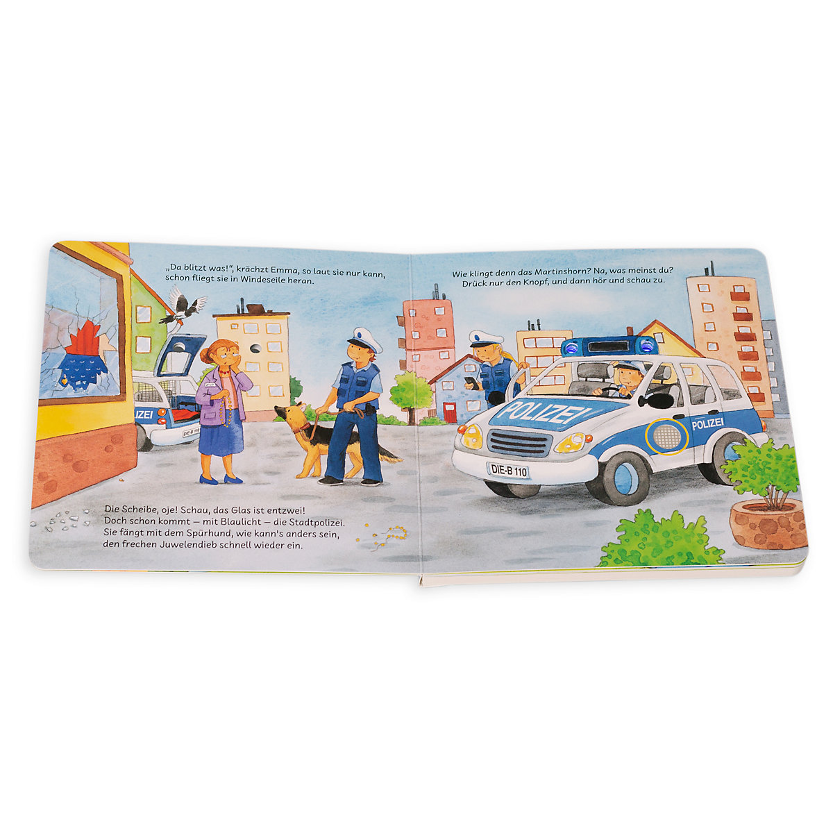 Unterwegs mit Feuerwehr, Polizei und Co. Mit Blink-Blaulicht und Sirene
