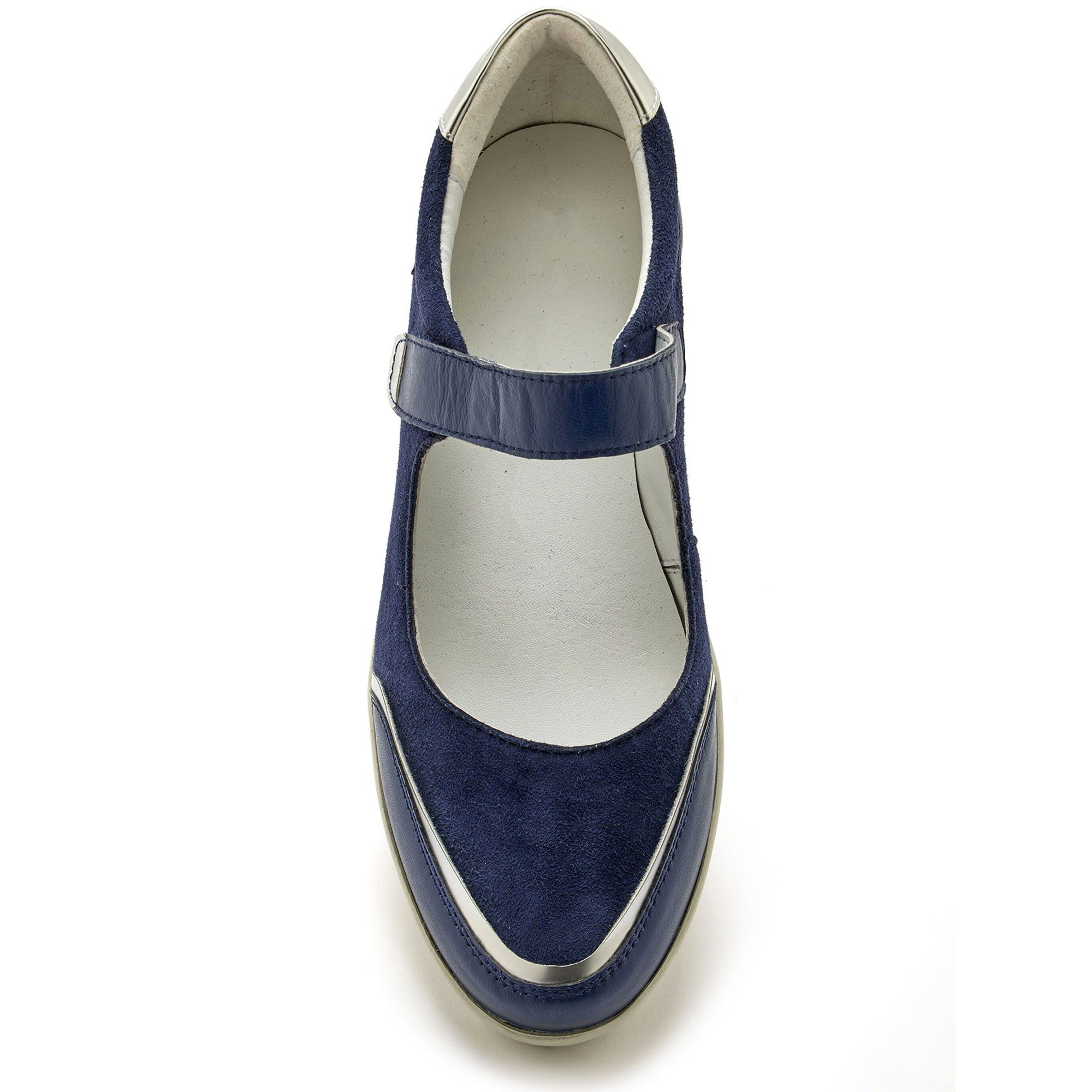 Babies scratchées compensées en cuir