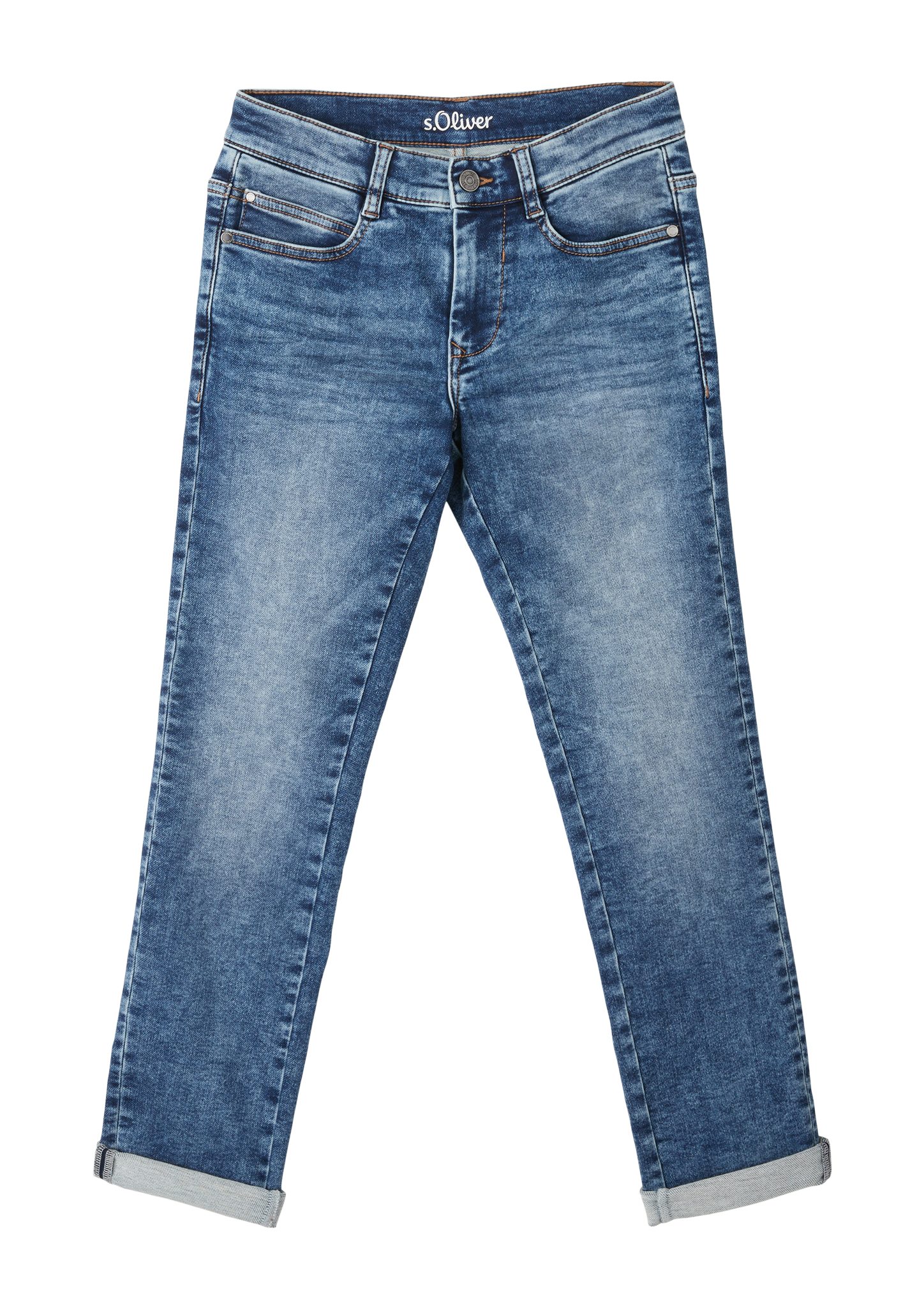 s.Oliver 5-Pocket-Jeans Jeans Seattle / Regular Fit / Mid Rise / Slim Leg Waschung