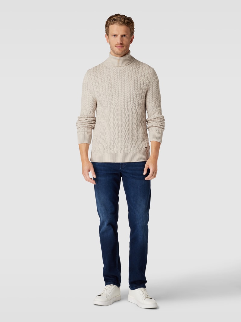 Modern Fit Jeans mit Label-Detail Modell 'MITCH' in jeans