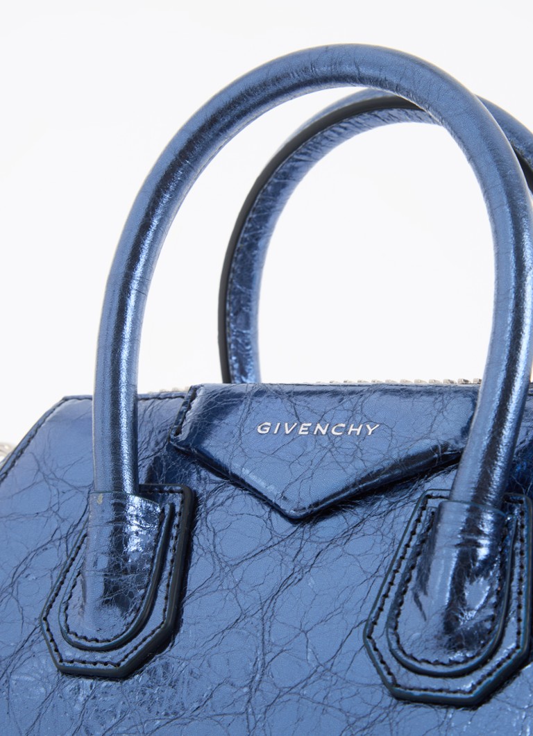 Givenchy Antigonia mini rokassoma no teļādas ar metālisku apdari