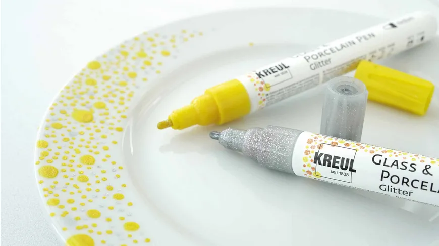 KREUL Porcelain+GlassPen glitter 160°C Set