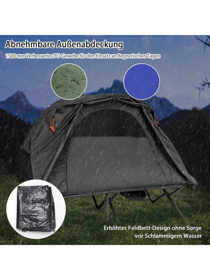 COSTWAY 4in1 Campingzelt für 1-2 Personen in Grau günstig kaufen onesize