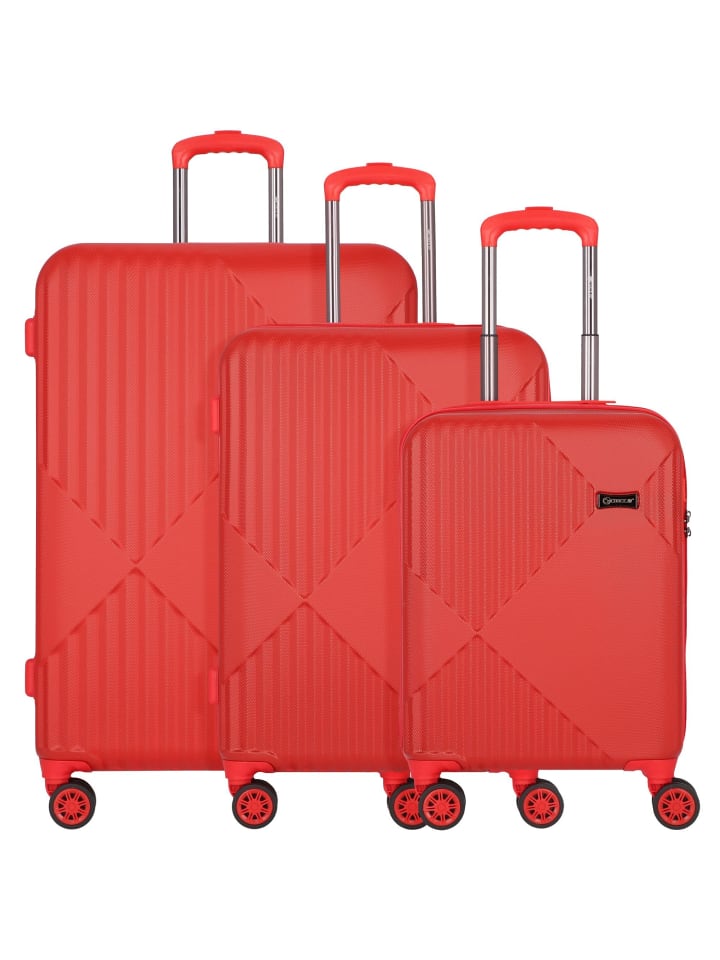 Check.In Liverpool 4-Rollen Kofferset 3tlg. in rot günstig kaufen onesize