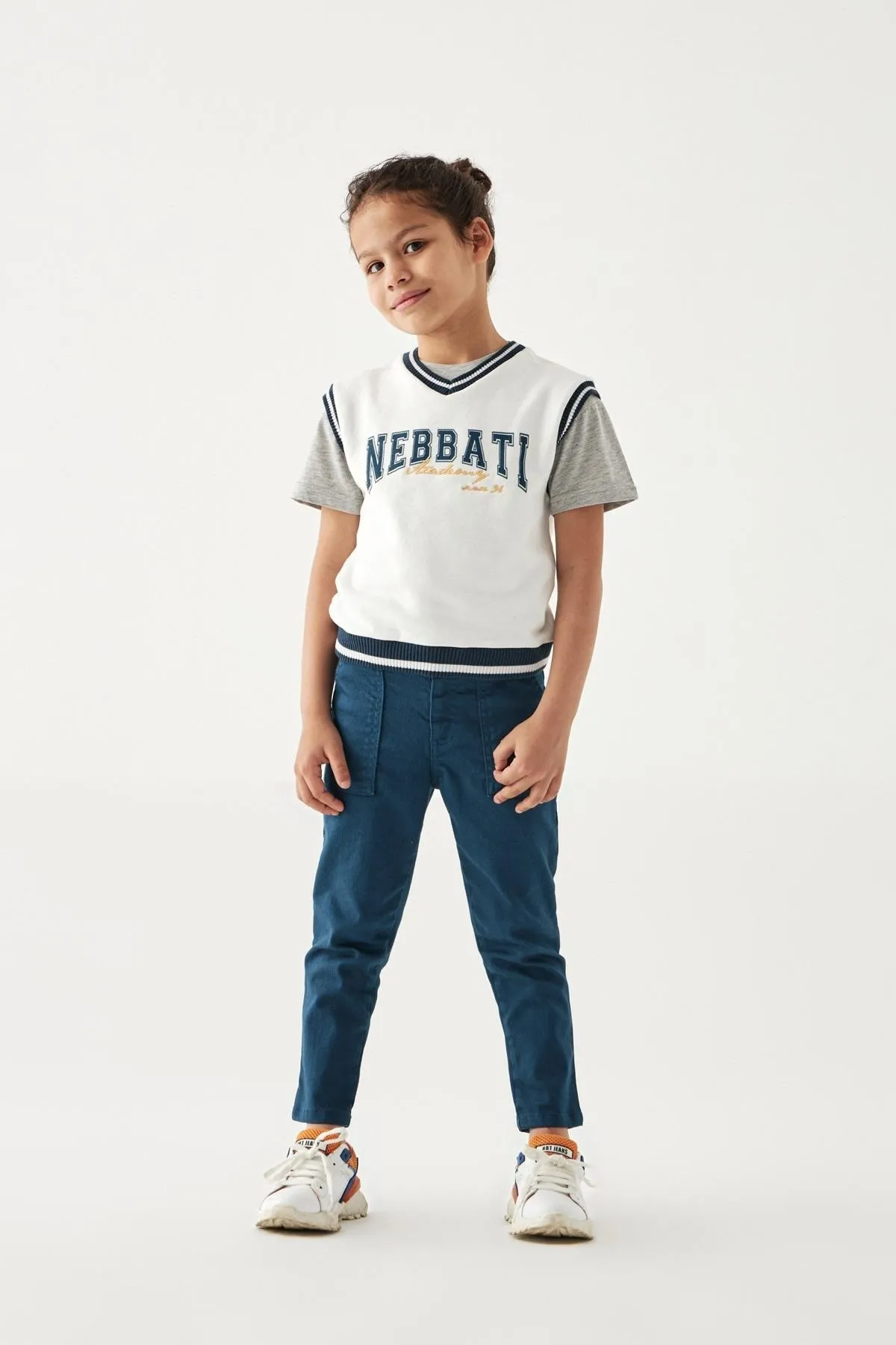 Nebbati  Weißer Jungenpullover 22pfwnb3416