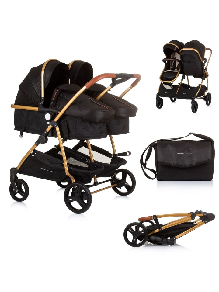 Chipolino Geschwisterkinderwagen Duo Smart in schwarz günstig kaufen onesize