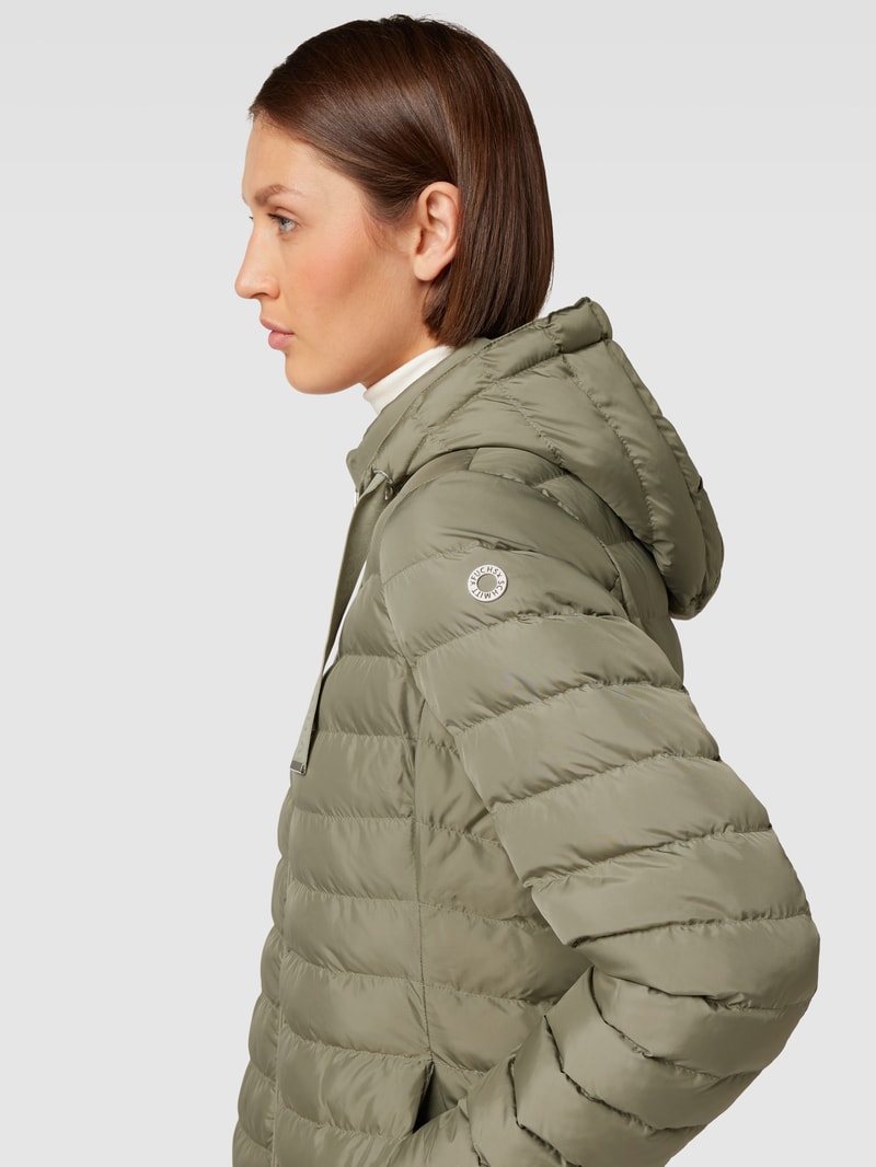 Steppjacke mit Zweiwege-Reißverschluss in hellgrün