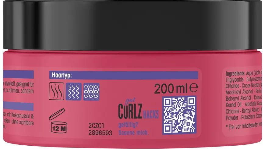 GOT2B Refreshing Curl Cream got Curlz 200 ml