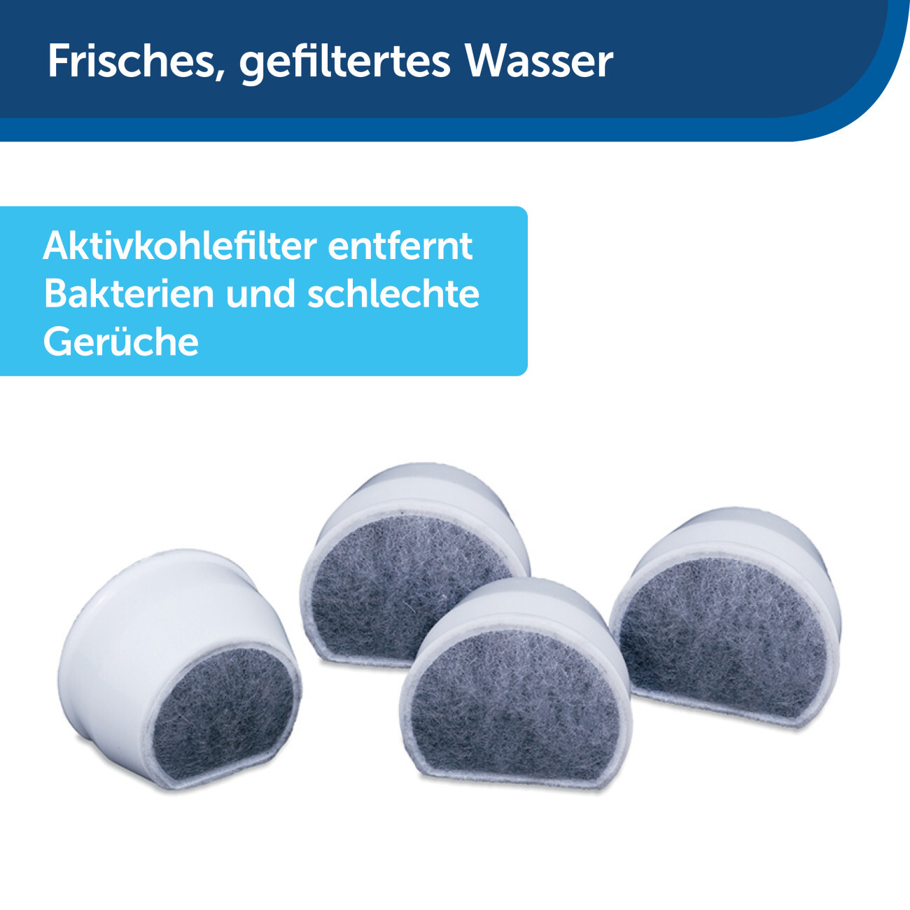 PetSafe Trinkbrunnen PetSafe Kohlefilter, 4er Pack