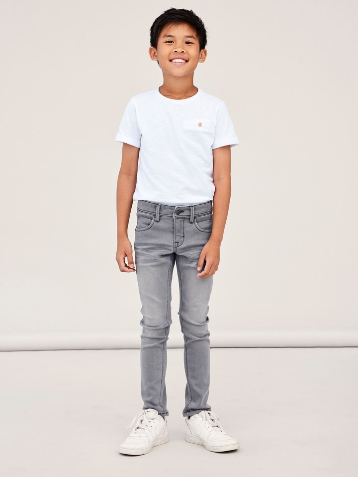 name it Jeans slim fit in medium grey denim günstig kaufen