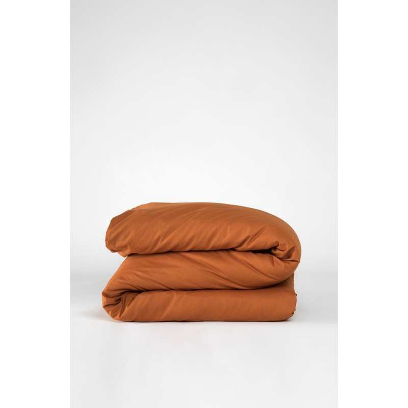 Housse de couette unie en Coton Bio pour lit 1 personne