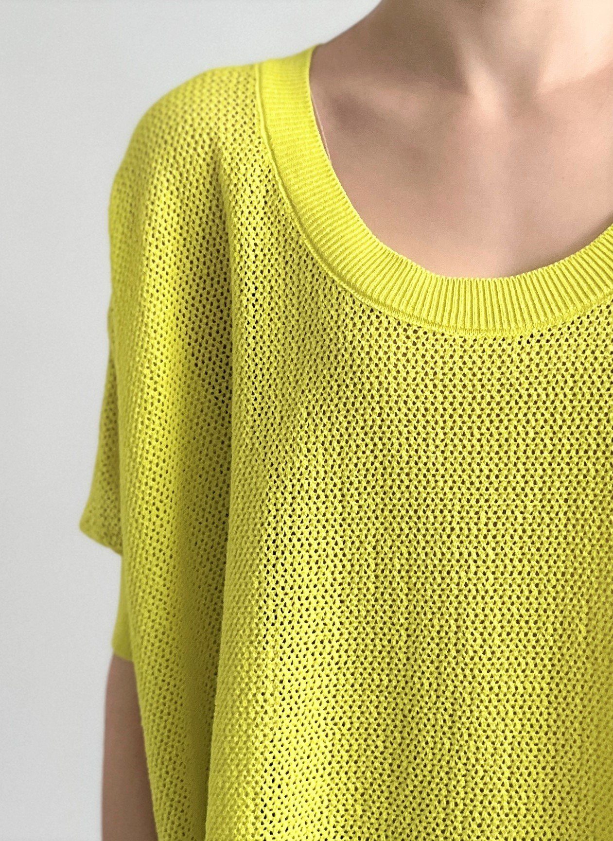 Zuckerwatte Strickpullover in Ajourstrick aus 100% Baumwolle