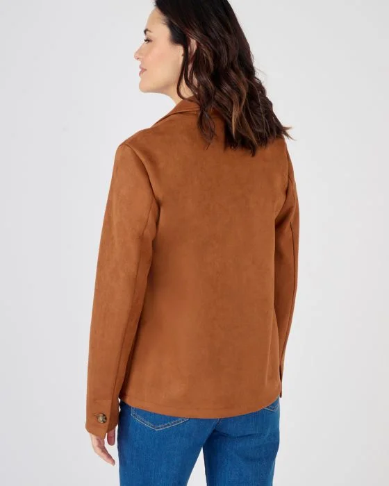 Veste suédine stretch