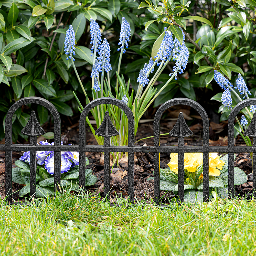 Powertec Garden Gartenzaun-Set 10 teilig aus PP, ca. 60 x 31,5 cm