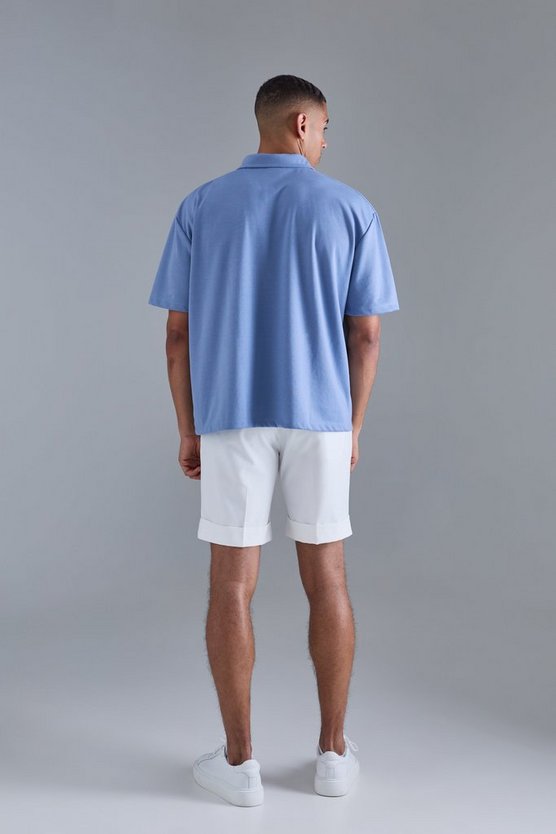 Oversize Poloshirt mit Taschen