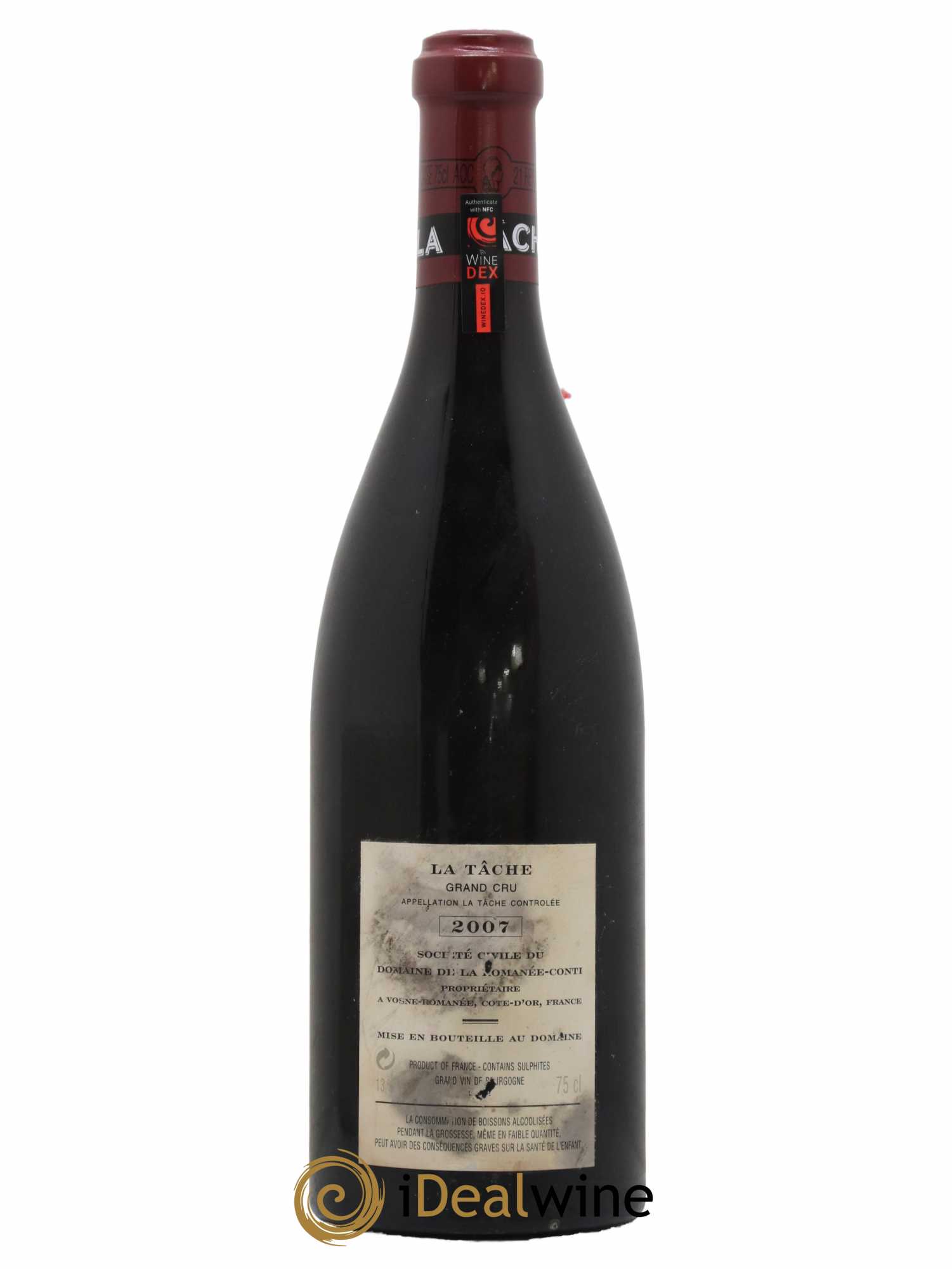 La Tâche Grand Cru Domaine de la Romanée-Conti  2007 - Lot de 1 Bouteille