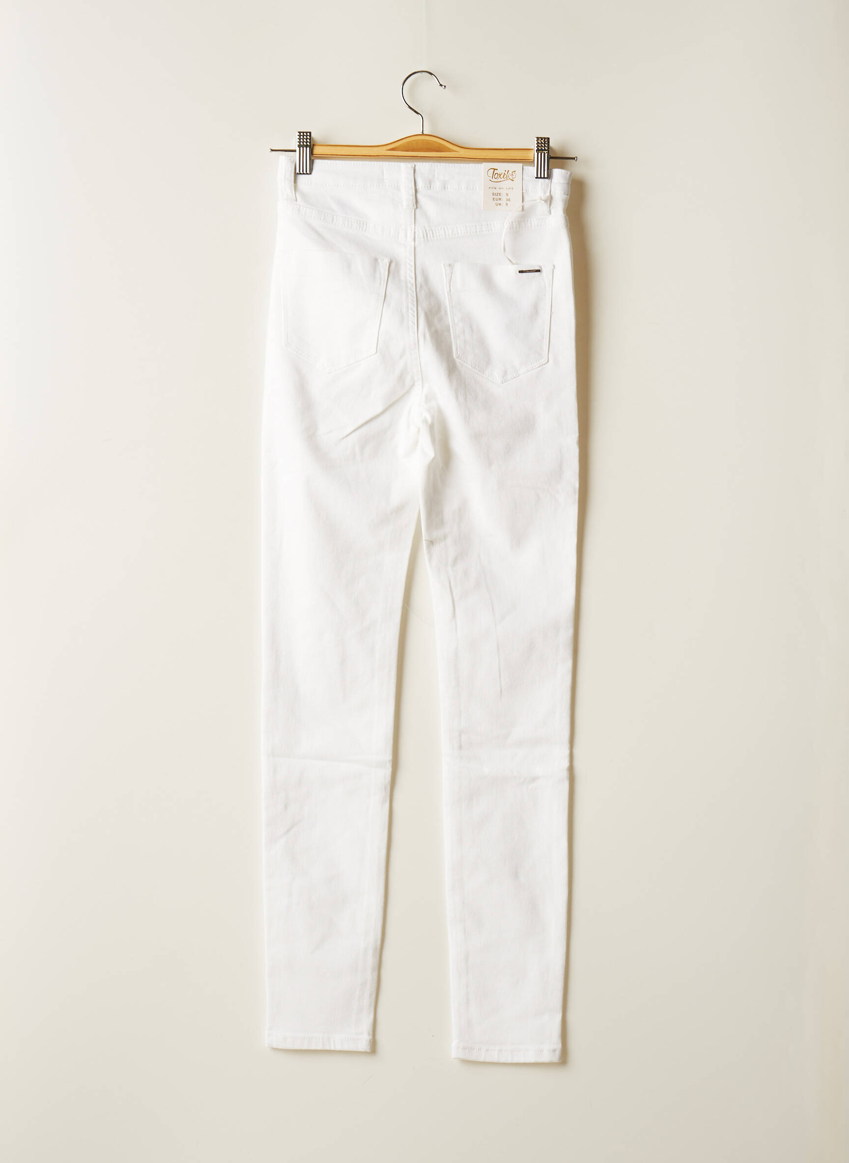 Toxik3 Jeans Coupe Slim Femme couleur blanc