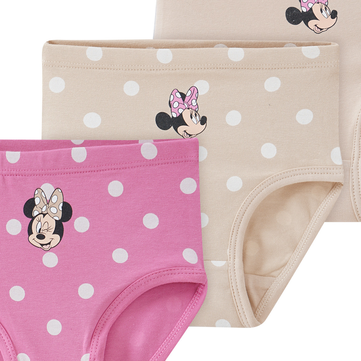 3 Minnie Maus Slips mit Prints