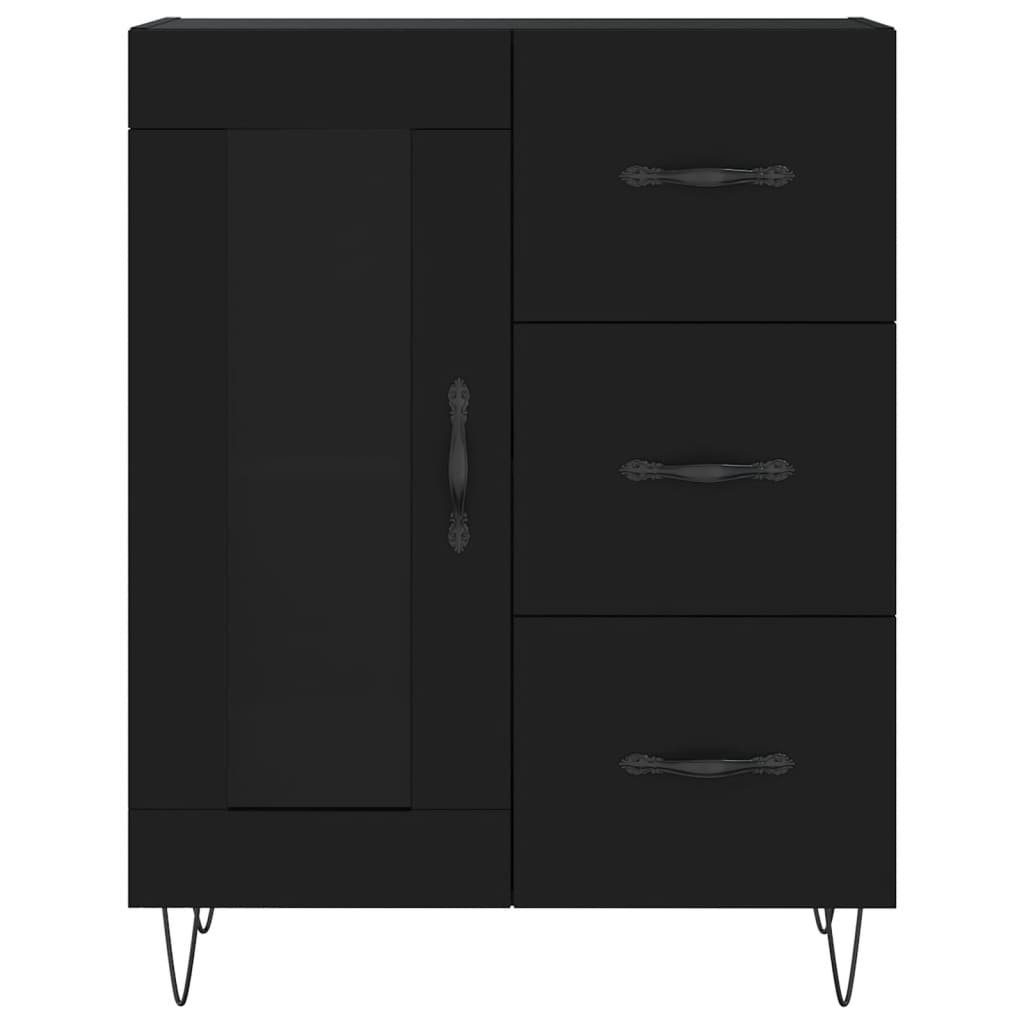vidaXL Sideboard Highboard Schwarz 69,5x34x180 cm Holzwerkstoff (1 St)