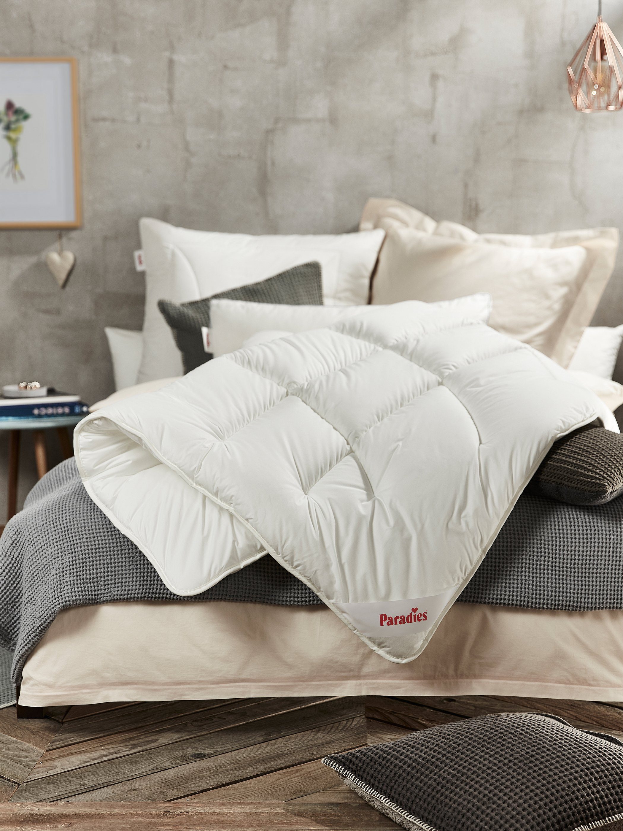 Kunstfaserbettdecke, Runa Bio, Paradies, Füllung: 100% Polyester, Bezug: 100% Bio-Baumwolle (kbA), besonders voluminös & kuschelig