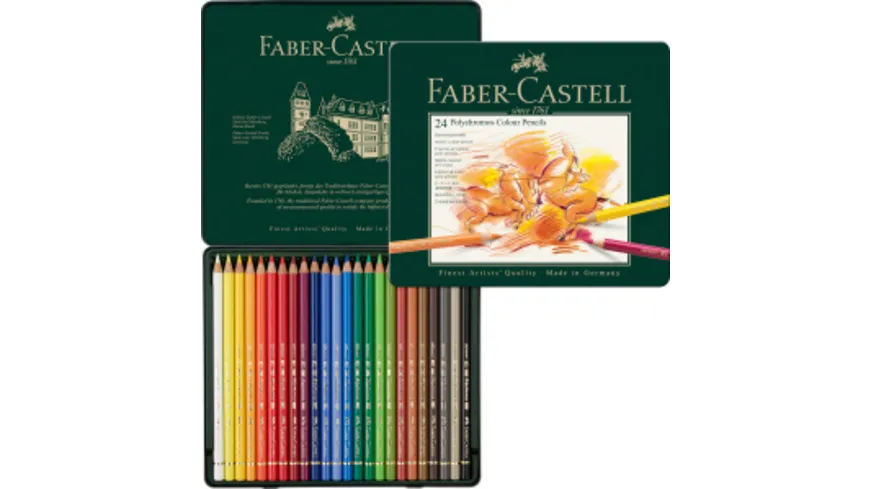 FABER-CASTELL Buntstifte Polychromos 24er-Metalletui
