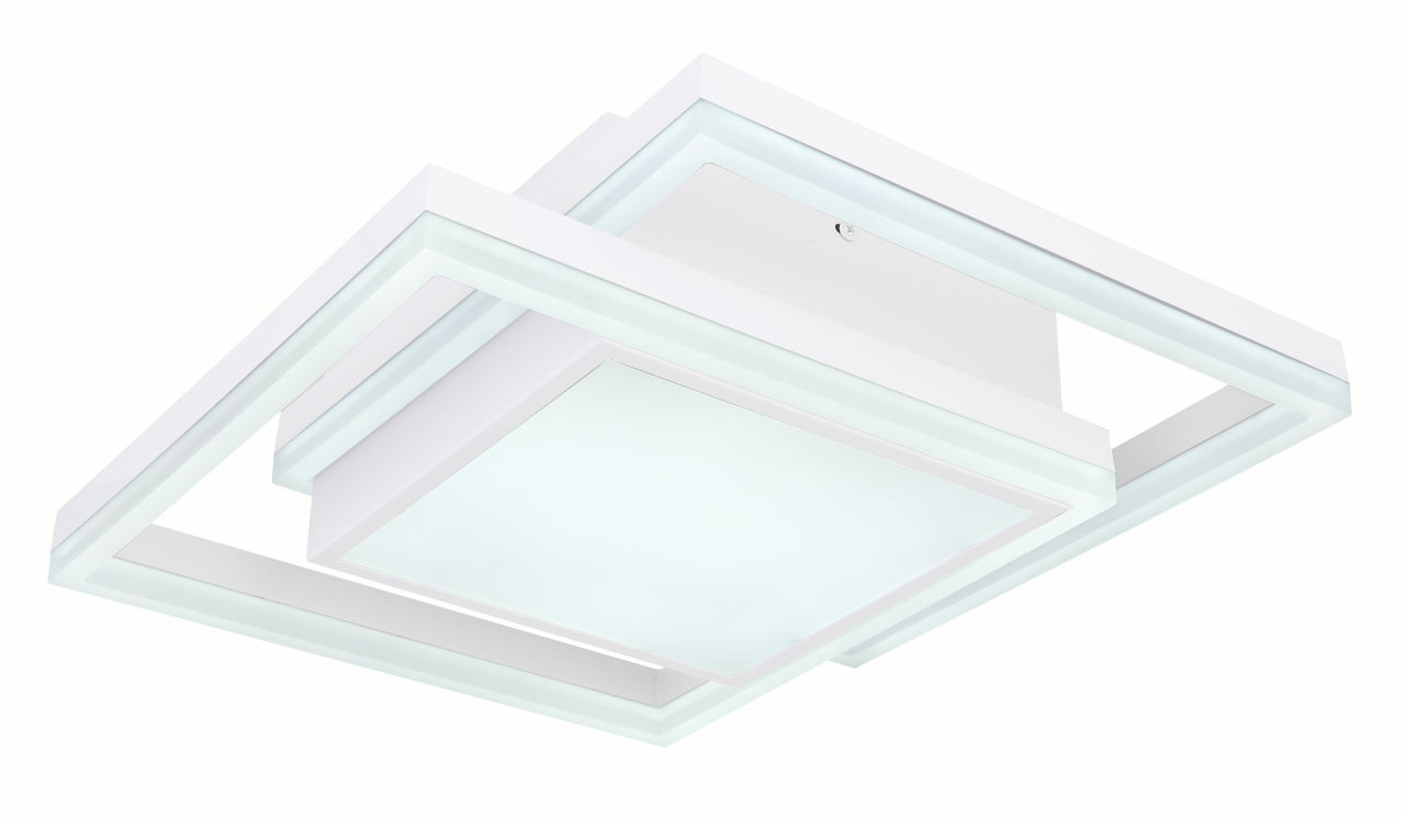 Globo Lighting - SQUARES - Deckenleuchte Metall weiß, LED