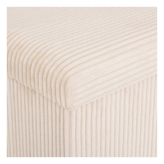 Puf pliabil - 38x38 cm - Catifea Ecru