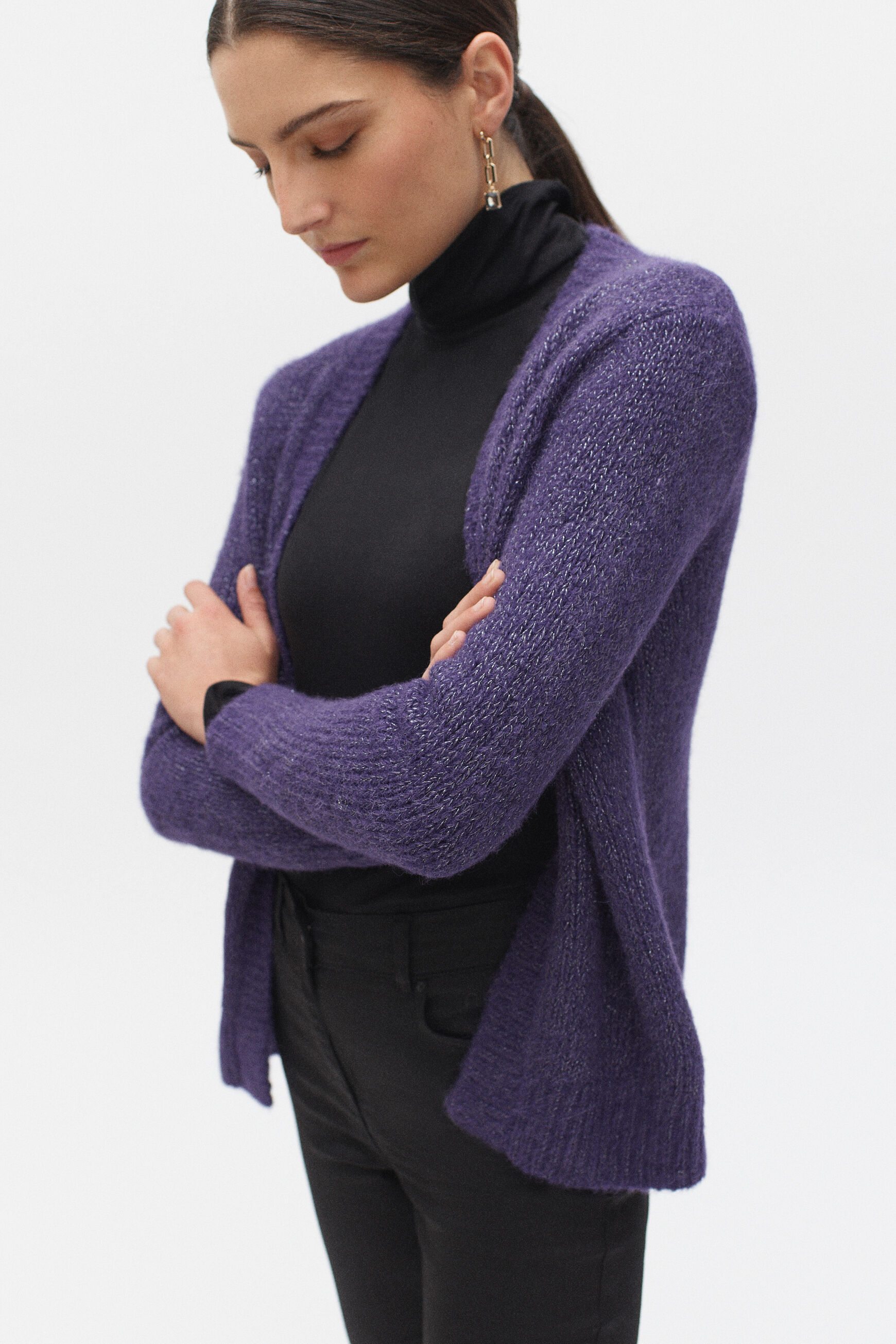 gillet eglantine prune femme